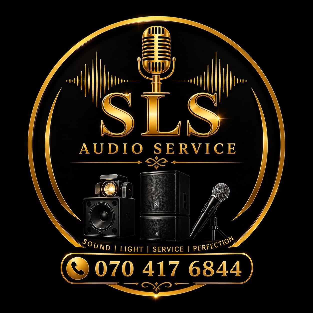 SLS Audio Service logo - Supporting  sponsor of Robotic Battle Competition